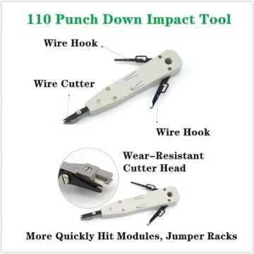 Gaobige Network Tool Kit for Cat5 Cat5e Cat6, 11 in 1 Portable Ethernet Cable Crimper Kit with a Ethernet Crimping Tool, 8p8c 6p6c Connectors rj45 rj11 Cat5 Cat6 Cable Tester, 110 Punch Down Tool