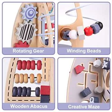 Ancaixin Wooden Activity Cube - Educational Toys for Kids