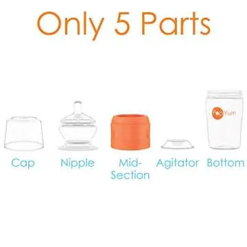 PopYum 9 oz Baby Bottle: Easy On-the-Go Formula Mixing