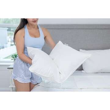 Pillowtex Down Alternative Pillow Medium-Firm Support for Sleeping - Medium Firm Support