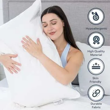 Pillowtex Down Alternative Pillow Medium-Firm Support for Sleeping - Medium Firm Support