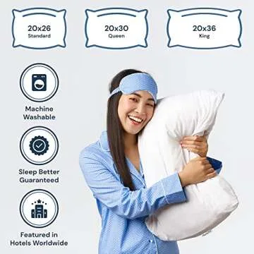 Pillowtex Down Alternative Pillow Medium-Firm Support for Sleeping - Medium Firm Support