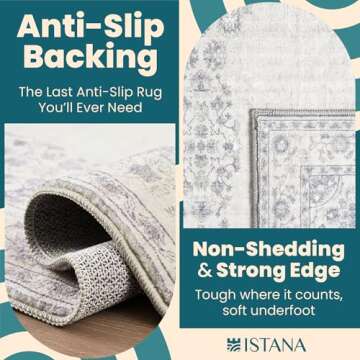 Stylish Istana 8x10 Rug – Washable & Non-Slip Design