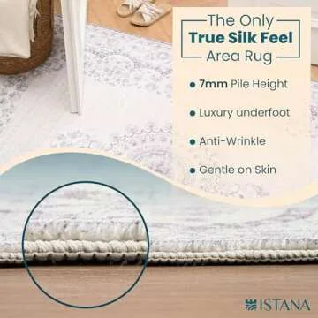 Stylish Istana 8x10 Rug – Washable & Non-Slip Design