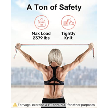 Durable Tumaz Yoga Strap Stretch Bands in 15 Colors