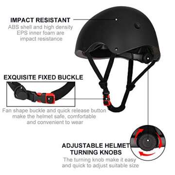 Kids Bike Helmet Toddler Helmet, Adjustable Kids Helmet 8-14/3-7 Years Old, Multi-Sports Kids Youth Skateboard Cycling Scooter Helmet Boys Girls Casco para niños pequeños Casco de bicicleta para niños