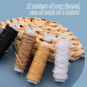 33 Pcs Bookbinding Kits 4 Pcs Bone Folder Paper Creaser Paper Folding Tool Book Binding Supplies with Bookbinding Needle, Waxed Thread, Steel Ruler, Awl for Bookbinding, Paper Card Crafts