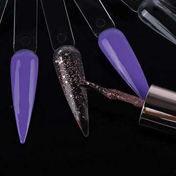 80 Pieces Nail Swatch Sticks Clear Display Sticks Stiletto Nail Sample Sticks Practice Tips Nail Col...