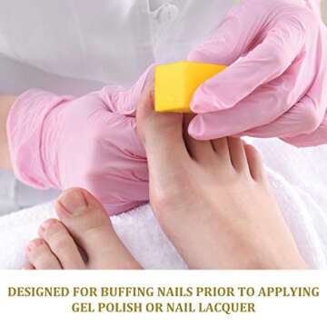 ForPro Professional Collection Ultra Gold Buffing Block, 240 Grit, Four-Sided Manicure & Pedicure Nail Buffer, 3.75" L x 1" W x 1" H, 20-Count