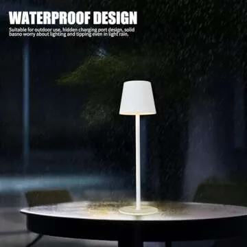 BGFHome 2Pack Cordless Table Lamp LED Desk Lamp,5000mAh Rechargeable Touch Night Light Wireless Minimalist Design for Couple Dinner/Restaurant/Bedroom/Bars/Outdoor Party/Camping/Coffee Shop（White