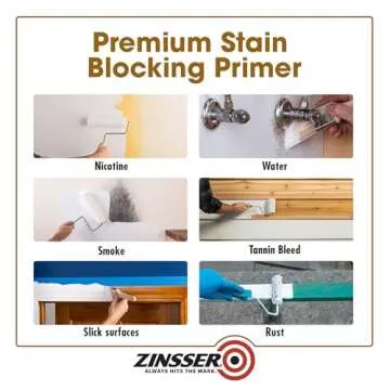 Rust-Oleum Zinsser 03504 Cover Stain Interior/Exterior Oil Primer Sealer, 1-Quart, White