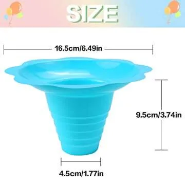 Newbested 50 Pack 8 OZ Colorful Flower Shaped Snow Cone Cups for Kids Parties