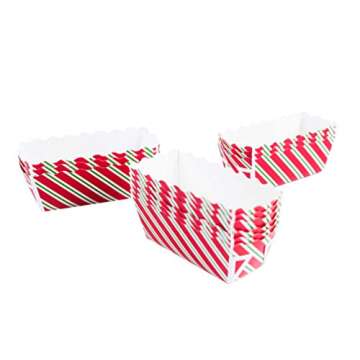 Welcome Home Brands Oven Safe Disposable Paper Bakeware Mini Loaf Baking Pan, 12 Pieces per Pack - 1 Pack, Styles Vary