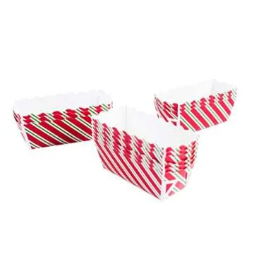 Welcome Home Brands Oven Safe Disposable Paper Bakeware Mini Loaf Baking Pan, 12 Pieces per Pack - 1 Pack, Styles Vary