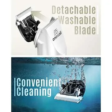 oneisall Dog Clipper Low Noise, Dog Grooming Kit with Rechargeable, Dog Shaver Cordless Electric Quiet Hair Clipper Set for Dog Cats Pets（White）