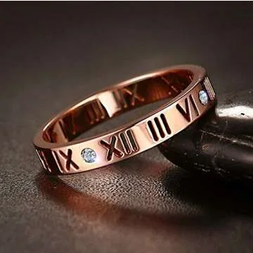 Nanafast Openwork Roman Numerals Ring - Stylish & Durable