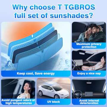 T TGBROS Window Privacy Sunshade for 2019-2023 2024 Toyota RAV4 Accessories Windshield Side Rear Window Full Set Car Sun Shades Foldable for Baby/Camping Blocks UV Rays 8PCS