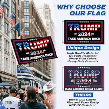 Trump 2024 Double Sided Flag - Heavy Duty 3x5 FT
