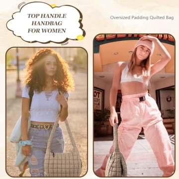 Quilted Puffer Tote Bag for Women - Stylish & Durable