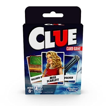 Hasbro Gaming Clue Card Game,3-4 Player Strategy Game,Travel Games,Christmas Stocking Stuffers for K...