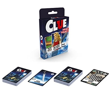Hasbro Gaming Clue Card Game for Kids, 3-4 Players
