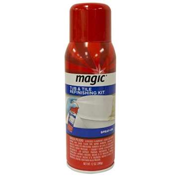 Magic Tub and Tile Refinishing Kit - Spray on Aerosol - Refinish Sinks Tile Porcelain Acrylic Fiberglass and Ceramic Surfaces, Bright White, 12 Ounce (Pack of 2)