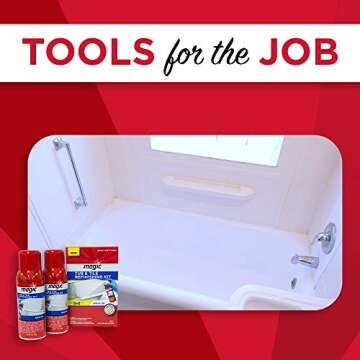 Magic Tub and Tile Refinishing Kit - Spray on Aerosol - Refinish Sinks Tile Porcelain Acrylic Fiberglass and Ceramic Surfaces, Bright White, 12 Ounce (Pack of 2)