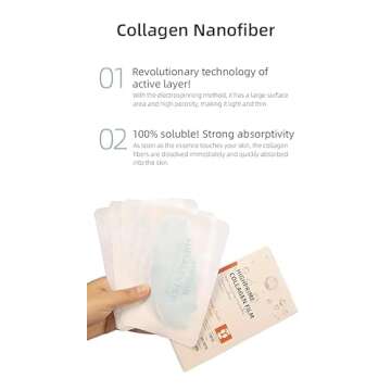 Highprime Collagen Film Melting Mask for Face Lifting,Anti-Aging, Hydrating, Fading Dark Circles, Prevent Fine Line Trending Korean Technology Soluble Collagen For All Skin Types, 5 Sets Pack