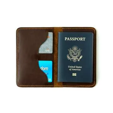 Custom Leather Passport Holder - Made in USA