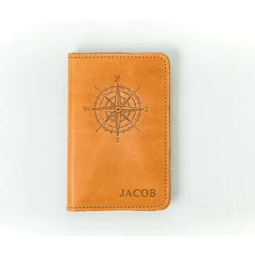 Custom Leather Passport Holder - Made in USA
