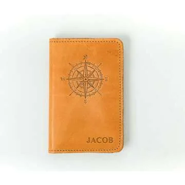 Custom Leather Passport Holder - Made in USA