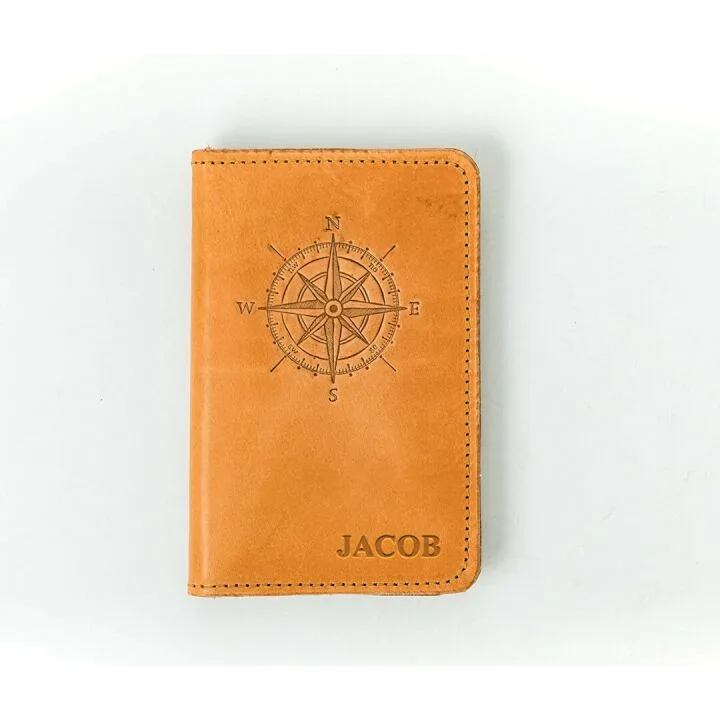 Custom Leather Passport Holder - Made in USA