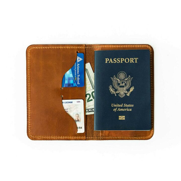 Custom Leather Passport Holder - Made in USA