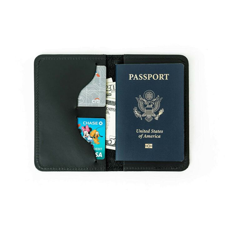 Custom Leather Passport Holder - Made in USA