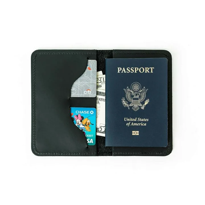 Custom Leather Passport Holder - Made in USA