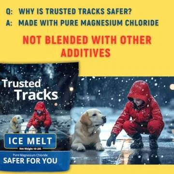 Ice Melt, Pet Safe Ice Melt, 10 LBS Premium Snow Melter, Pure Magnesium Chloride, Safer for Pets, Concrete, Effective to -35 F, 10 lb