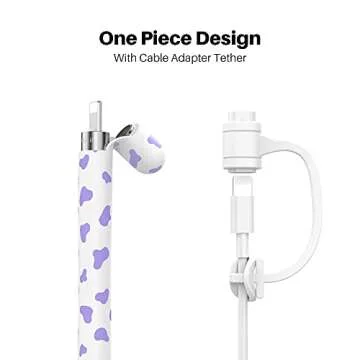 Stylish Cow Print Apple Pencil Case Cover & Tips