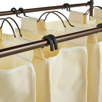 Household Essentials 7173 Rolling Quad Laundry Sorter with Removable Hamper Bags | Antique Bronze Frame