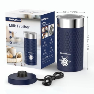 SIMPLETASTE Milk Frother 4-in-1 Electric Steamer