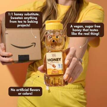 ChocZero Sugar Free Honey, 1:1 Natural Honey Equivalent, Same Sweetness and Consistency as Raw Honey, Keto Friendly, Vegan, 10.5 Ounce (Pack of 1)