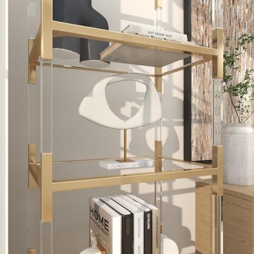 Abstract Polystone Sculpture with Marble Stand - 12x3x13