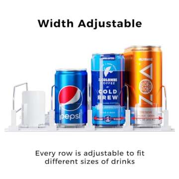 Fridge Drink Organizer - Puricon Spring Loaded Dispenser