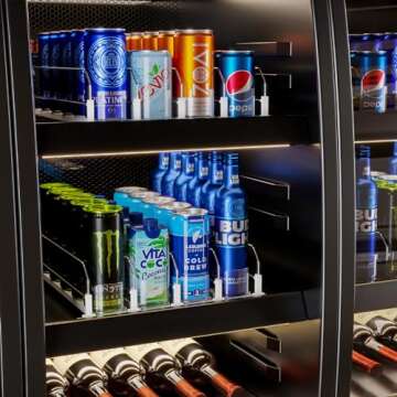 Fridge Drink Organizer - Puricon Spring Loaded Dispenser