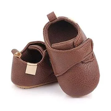 Meckior Infant Baby Boys Girls Classic PU Leather Wedding Loafers Brogue Toddler Oxford Dress Shoes First Steps Walking Flat Lazy Crib Shoe