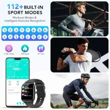 Stylish Bluetooth Fitness Smartwatch with 115+ Sports Modes