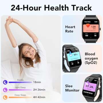 Stylish Bluetooth Fitness Smartwatch with 115+ Sports Modes