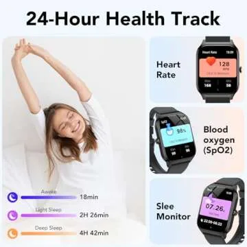 Stylish Bluetooth Fitness Smartwatch with 115+ Sports Modes