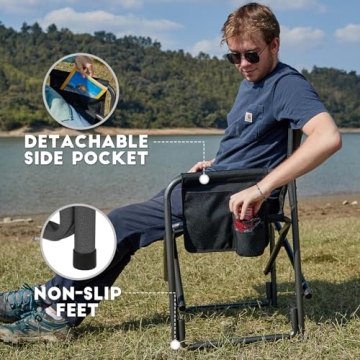 Timber Ridge Oversized Lightweight Camping Chair for Comfort