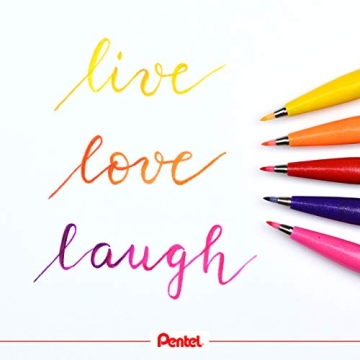 Vibrant Pentel Fude Brush Sign Pen Set - 24 Colors