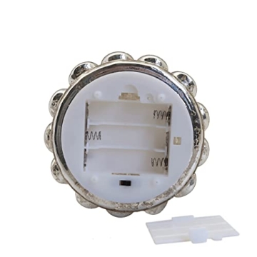 Glasburg Silver Light Up Glass Christmas Tree with Timer